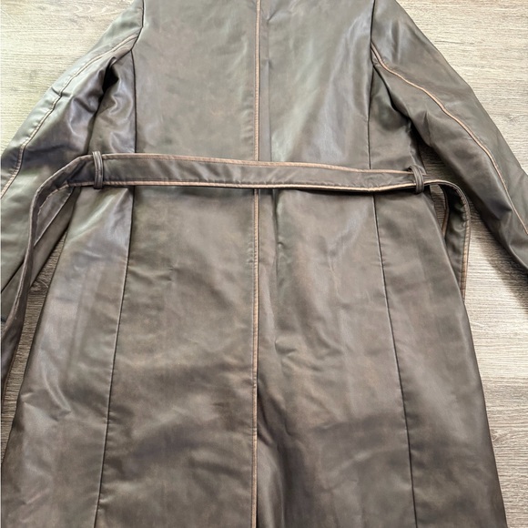 Zara Dark Brown Trench Coat - Picture 8 of 9